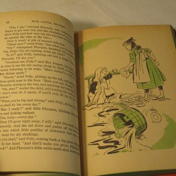 Vintage 1955 Child Book Five Little Peppers and How They Grew by Margare… - Picture 10 of 10